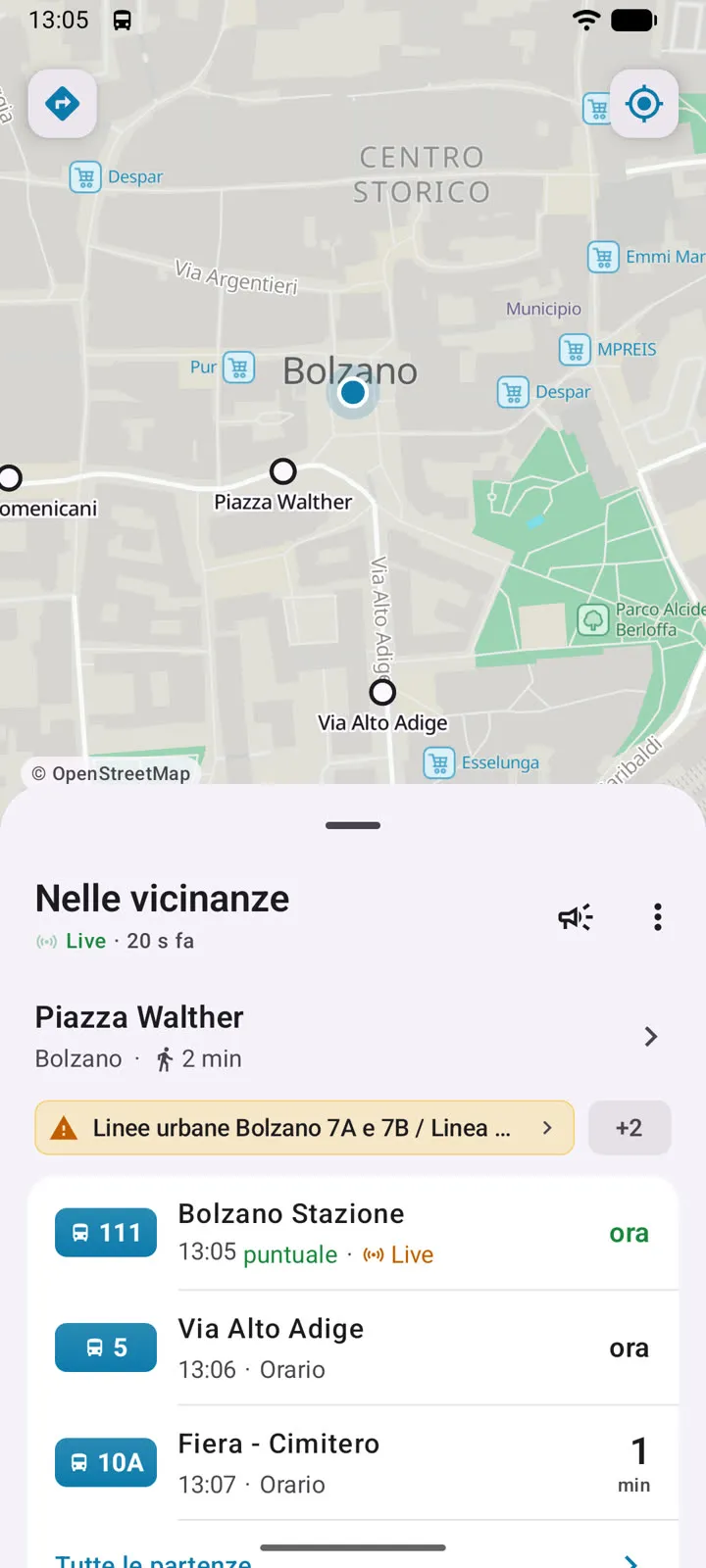 Partenze vicino a te su Android